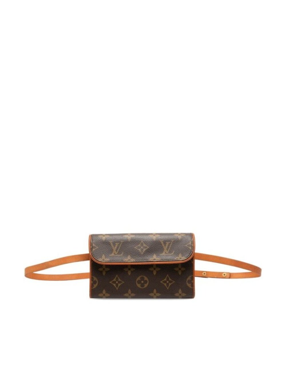 Louis Vuitton Monogram Pochette Florentine Waist Bag Brown Leather
